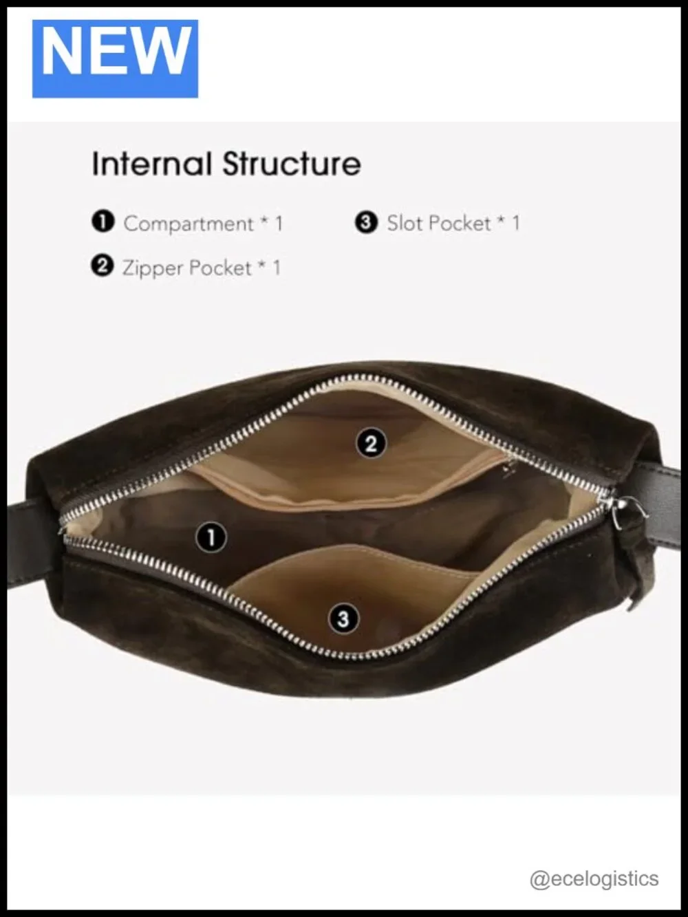 Suede Leather Crossbody Bag Women Tote Handbag Adjustable Strap